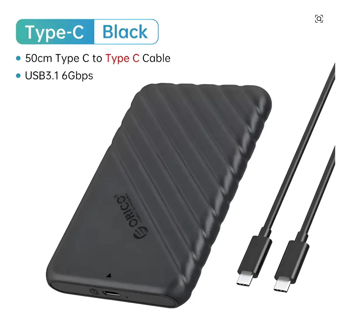 Bahia Orico External 2.5 Tipo C Mac O PC Preto