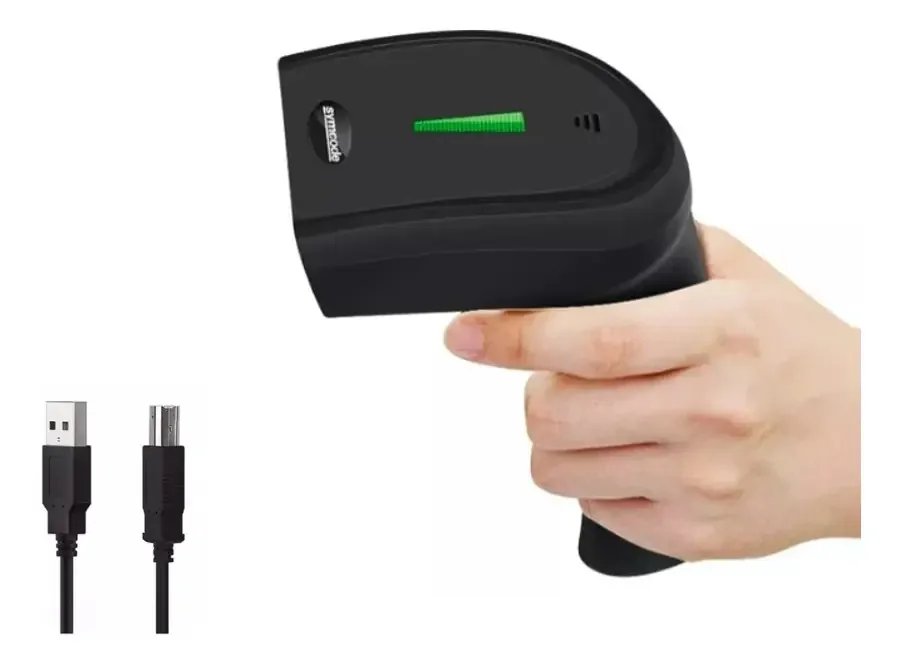 Leitor de código de barras Symcode Symcode Usb 1d preto