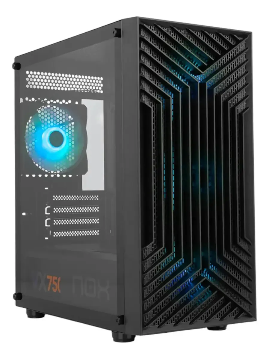 Capa para PC Nox Infinity Epsilon Argb Rainbow Micro-ATX preta