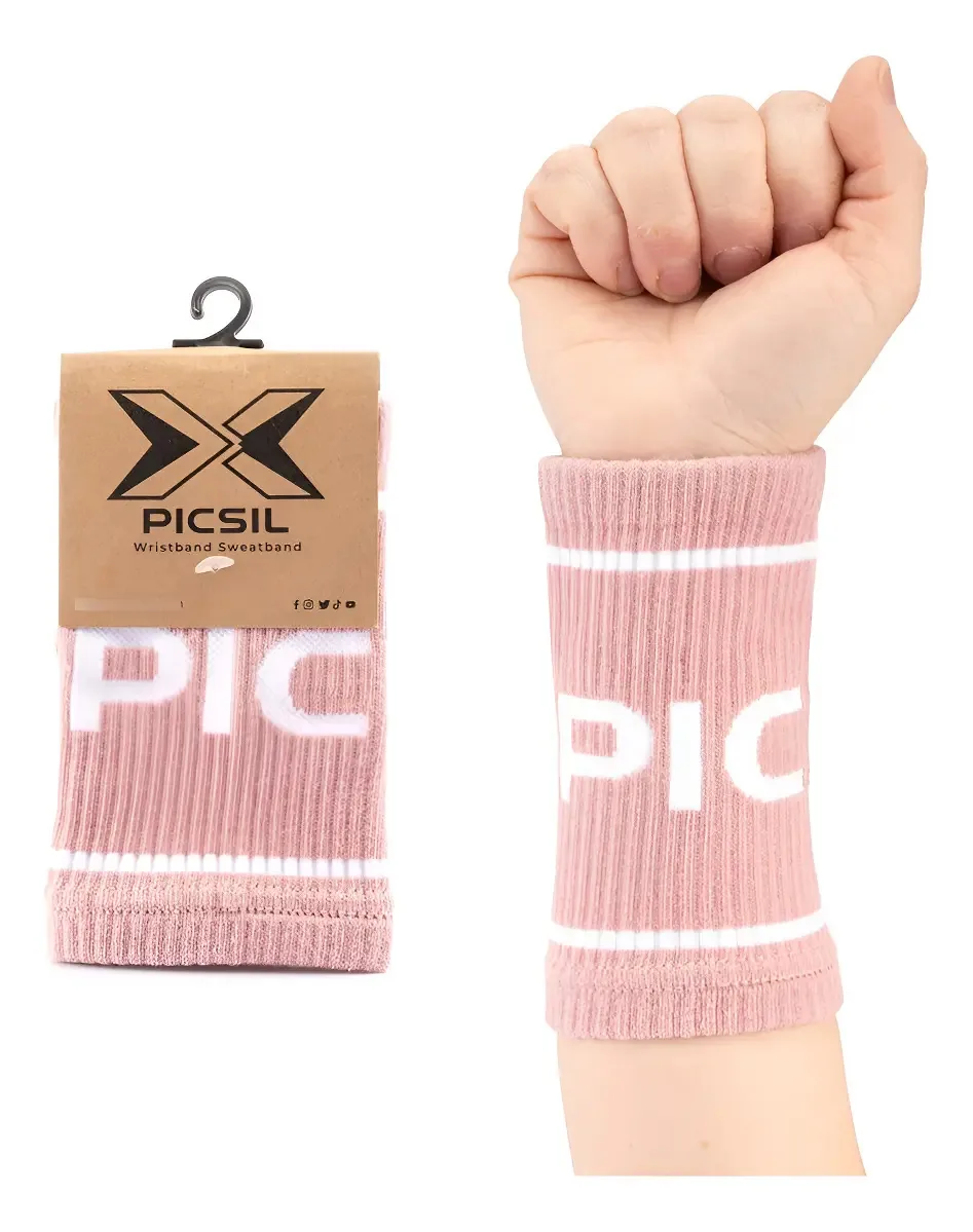 Pulseiras de algodão Picsil, pulseiras absorventes rosa