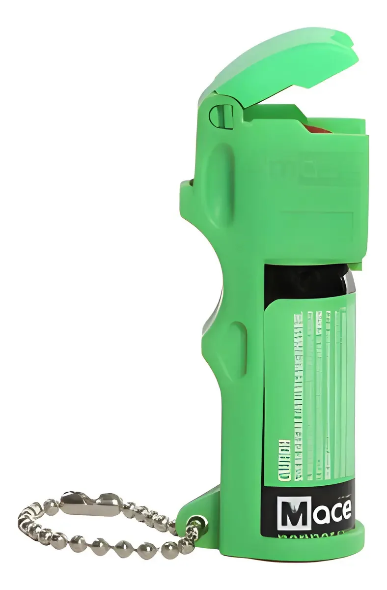 Spray de defesa pessoal Pepper Gas 12g - Mace Brand - Use a cor verde