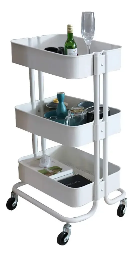 Caminhões de armazenamento manual Mertnk, carrinhos de cozinha móveis, carrinho rolante de salão de beleza com rodas, carrinho de modelagem de cabelo, portátil para ferramentas de SPA, branco...