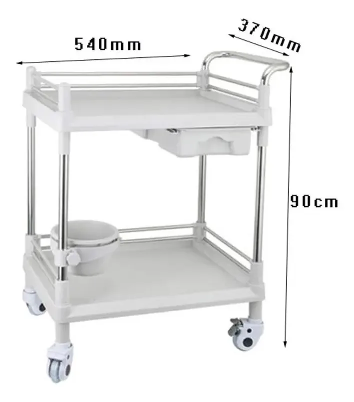 Carrinhos De Armazenamento Aunevn, Cozinha De Cozinha, Carrinhos De Beleza, Carrinho De Salão De Beleza, Plástico Abs Com Alças Para Spa Multiuso Rolling Storage Cart/branco/54 * 37 * 90cm