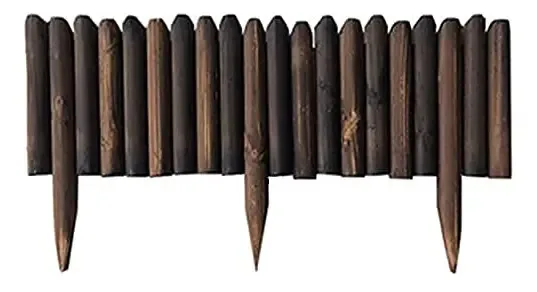 Fehun Cercas, Painéis de Cercas de Piquete, Painéis de Cercas Independentes, Trilho de Cerca, Barreira de Flores, Painéis de Cercas de Jardim de Pinheiro, Modelo de Piquete/marrom/120 * 20 * 35 cm