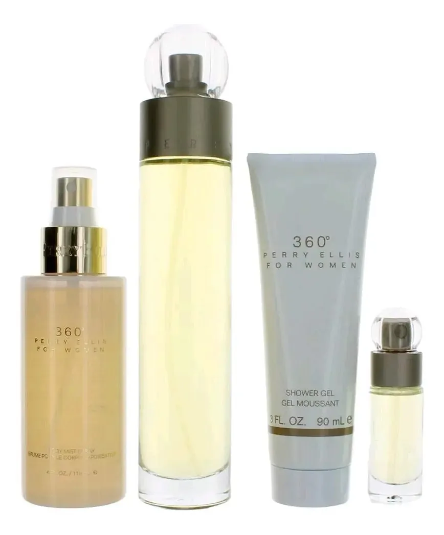 Conjunto Perry Ellis 360 de 4 peças para mulheres