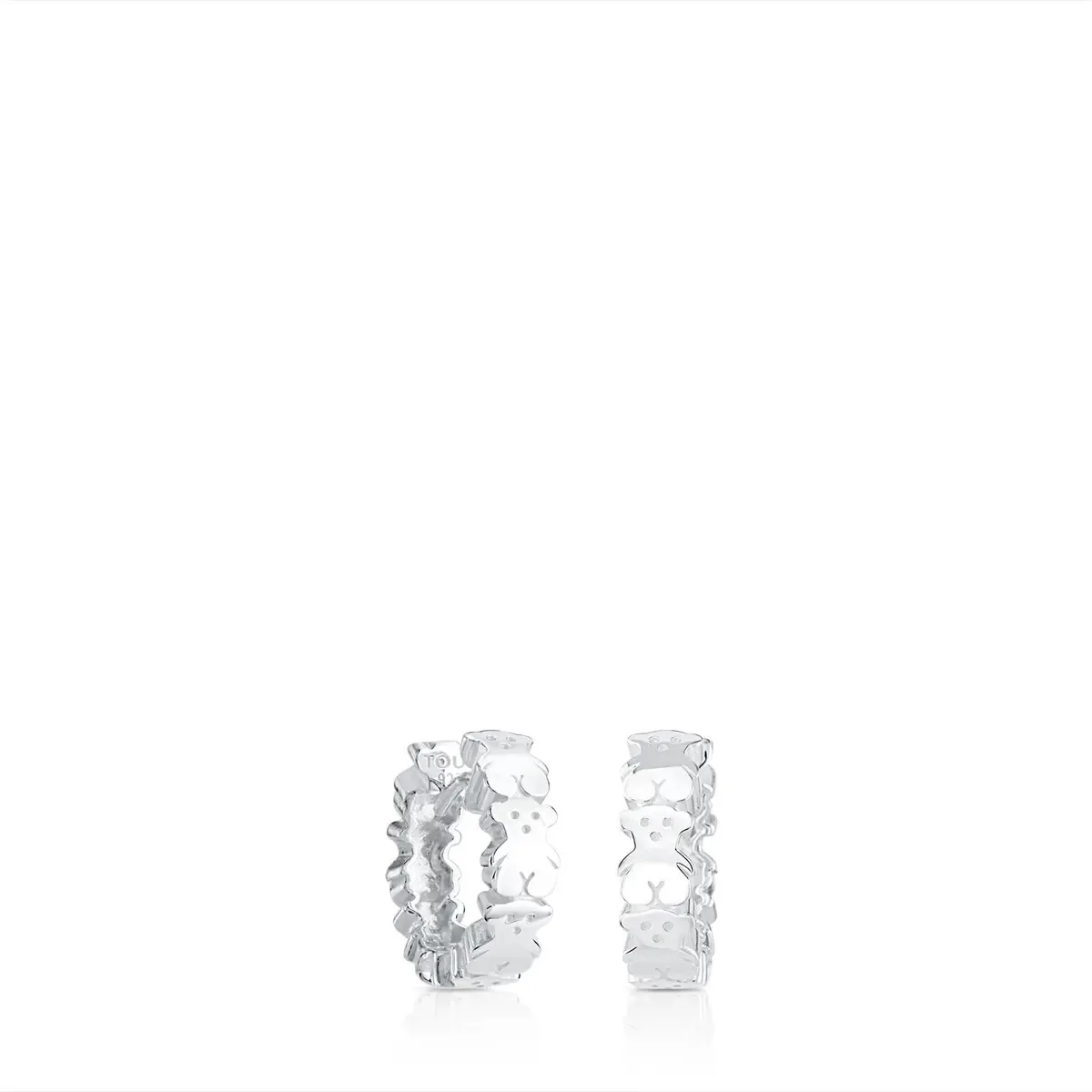 Brincos Puppies Silver Hoop