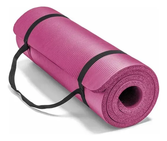 Esteira transportadora de ginástica para pilates, tapete de ioga, 10 mm, cor rosa, vhex