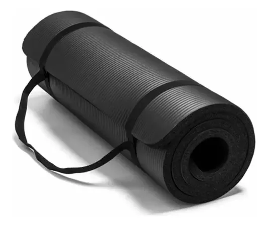 Esteira transportadora de ginástica para pilates, tapete de ioga, 10 mm, cor preta, vhex