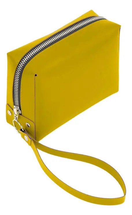Bolsa de higiene pessoal de viagem elegante Urban Tall — couro reciclado cor pistache