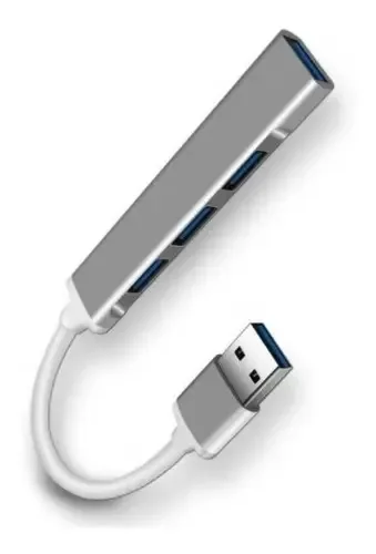 Hub metálico USB 3.0 Ultra Slim de 4 portas