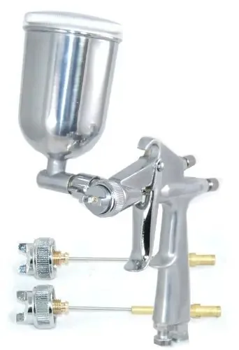 Mini pistola de pintura de 0,8 mm com pontas e torneira de 0,5 mm e 1,0 mm
