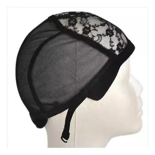 Touca Para Confecção De Peruca Preto - Simples Com Ajuste