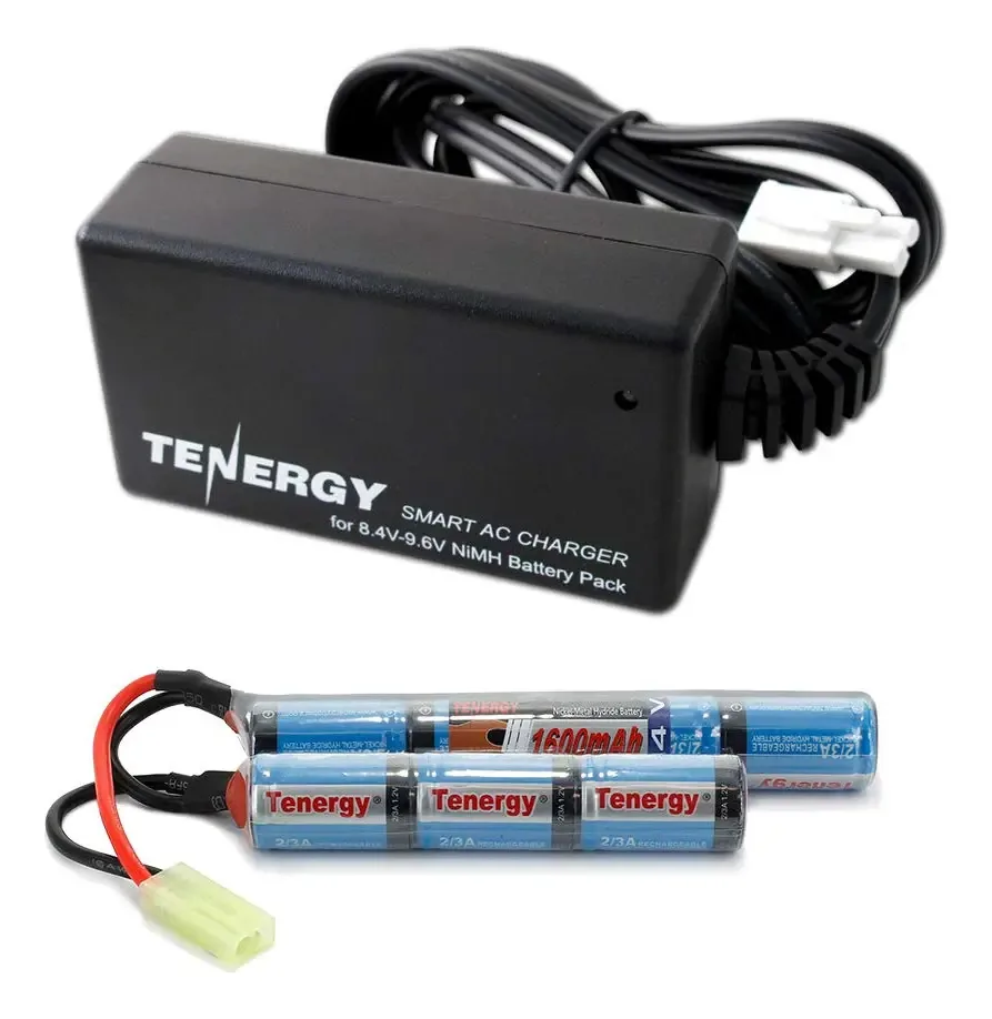 Bateria Para Airsoft 8.4 V 1600 Mah Nimh Carregador Incluído