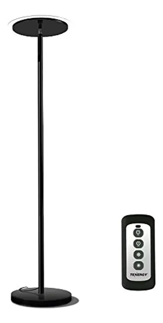 Luminária de chão LED ajustável Tenergy Torchiere, luminária de chão