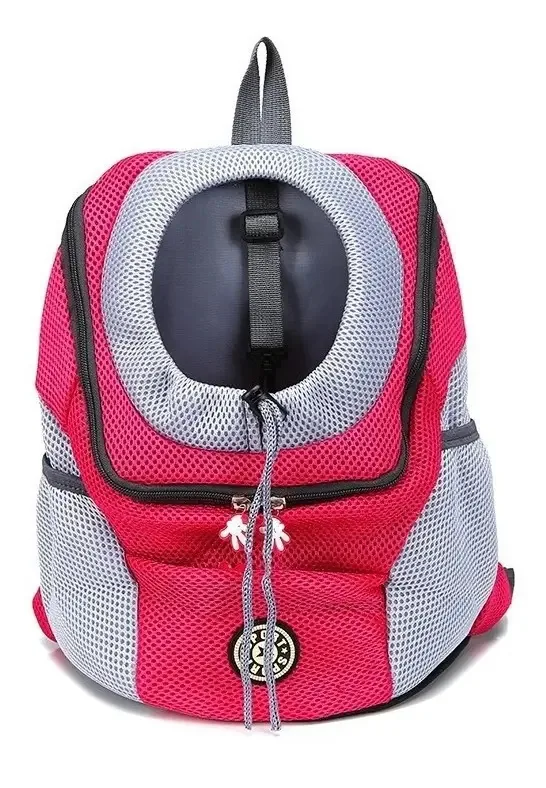 Mochila para cães pequenos rosa tamanho L