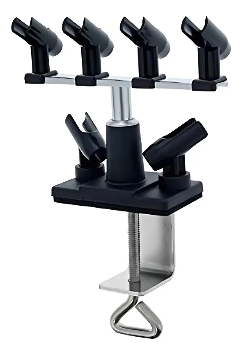 Braçadeira de suporte preta universal para até 6 aerógrafos