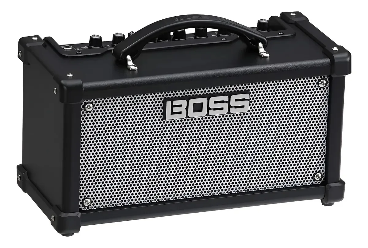 Amplificador de guitarra portátil com efeitos e USB