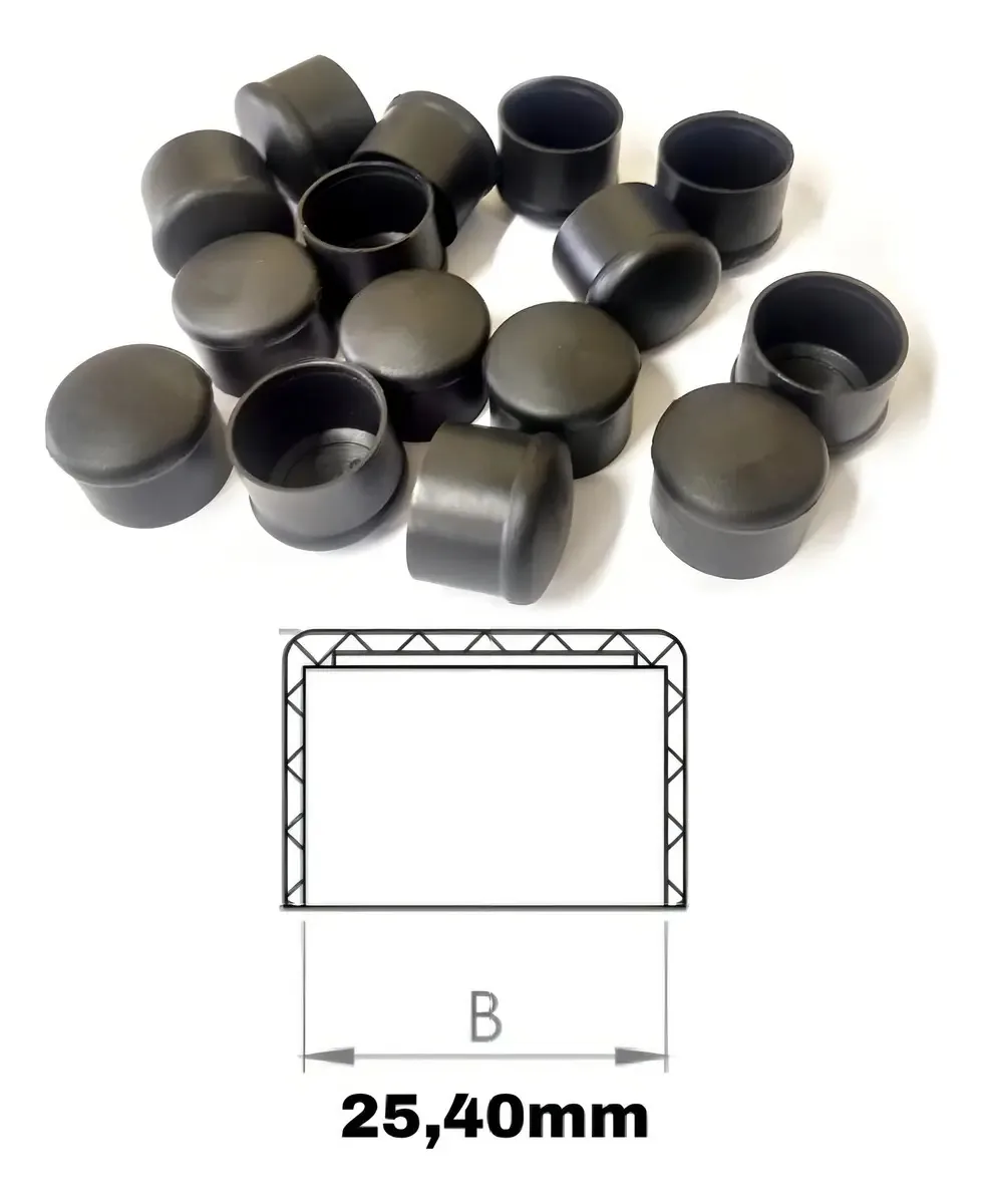 Ponteira Externa Redonda 1 (2,5cm) Preta - 1000 Peças