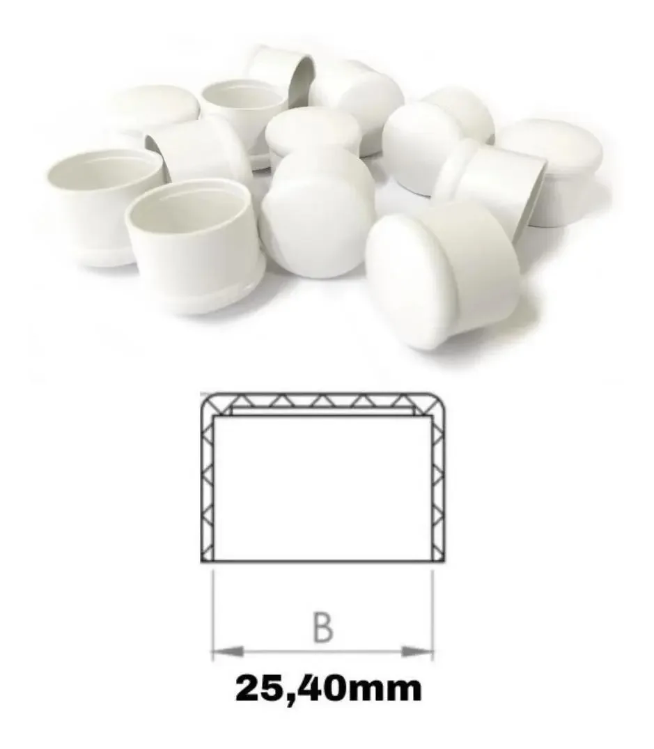 Ponteira Externa Redonda 1 (2,5cm) Branca - 1000 Peças