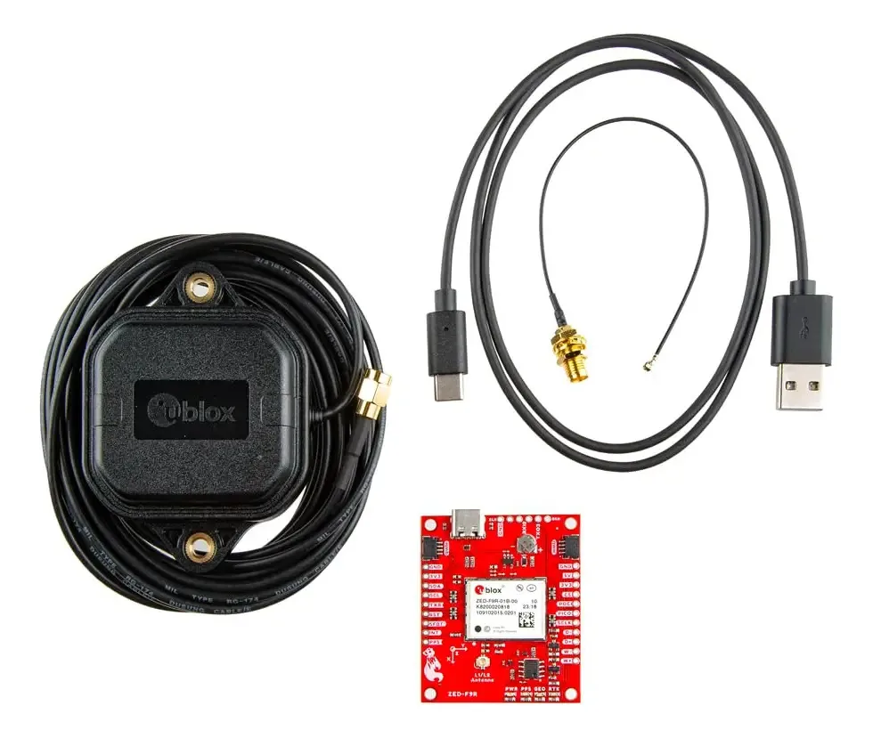 Sparkfun Gps-rtk - Kit De Reconocimiento Muerto (u.fl) - Zed-f9r - Gps Cinemática En Tiempo Real - Alta Precisión - Placa Gps De Fusión Del Sensor - Dimensiones: (1.7 X 2 Pulgadas) - Voltaje De