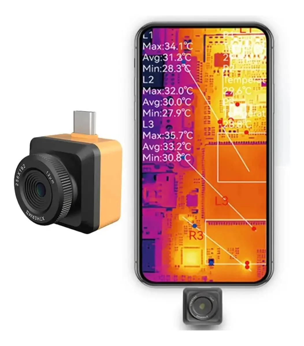 Câmera Térmica Infiray T2splus Infravermelho Android Tipo C Cor Amarelo