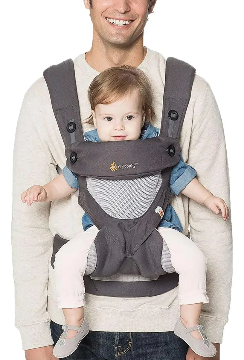 Canguru Ergo Baby 360 Baby, preto/camelo