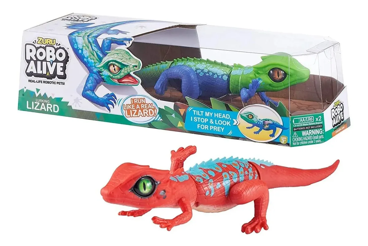 Brinquedo robótico Robo Alive Green Lizard