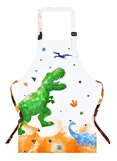 Avental de dinossauro - Aventais de cozinha impermeáveis Chef Artist para K
