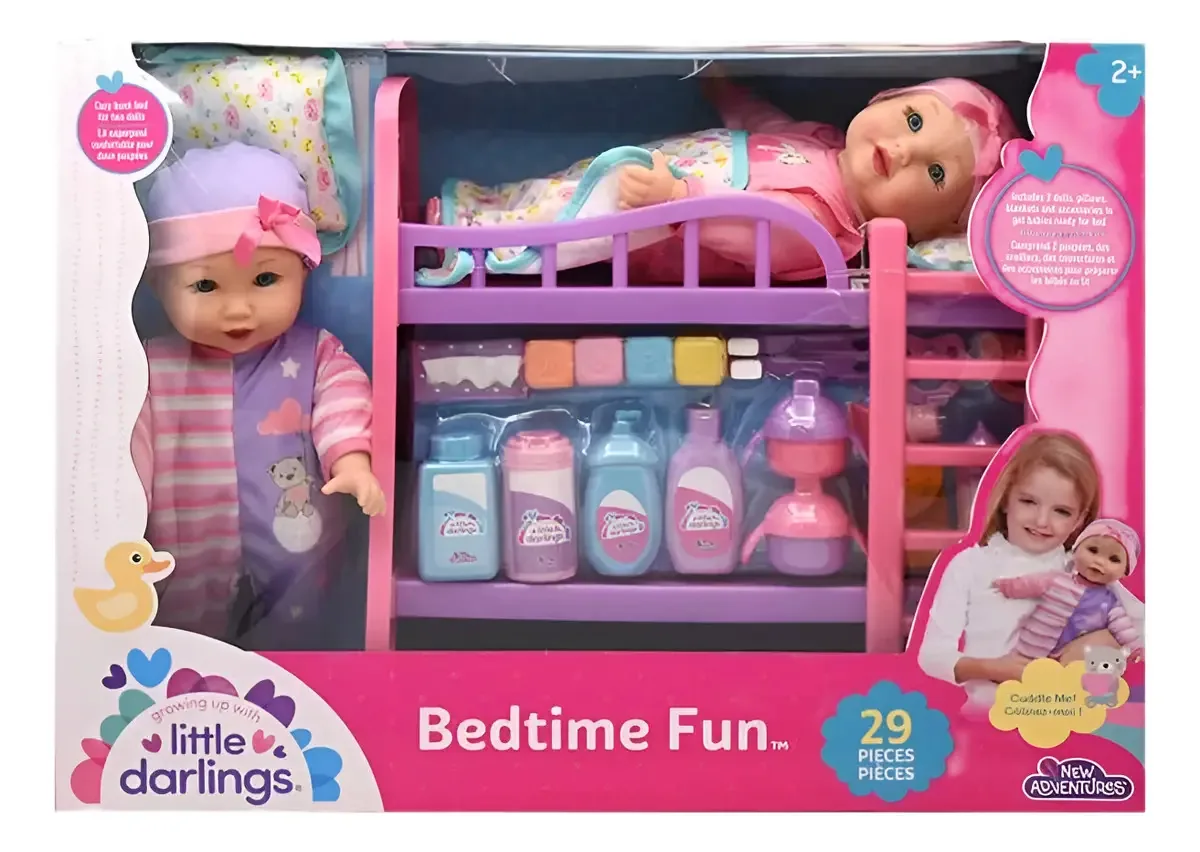 Bonecas para dormir Little Darlings com berço