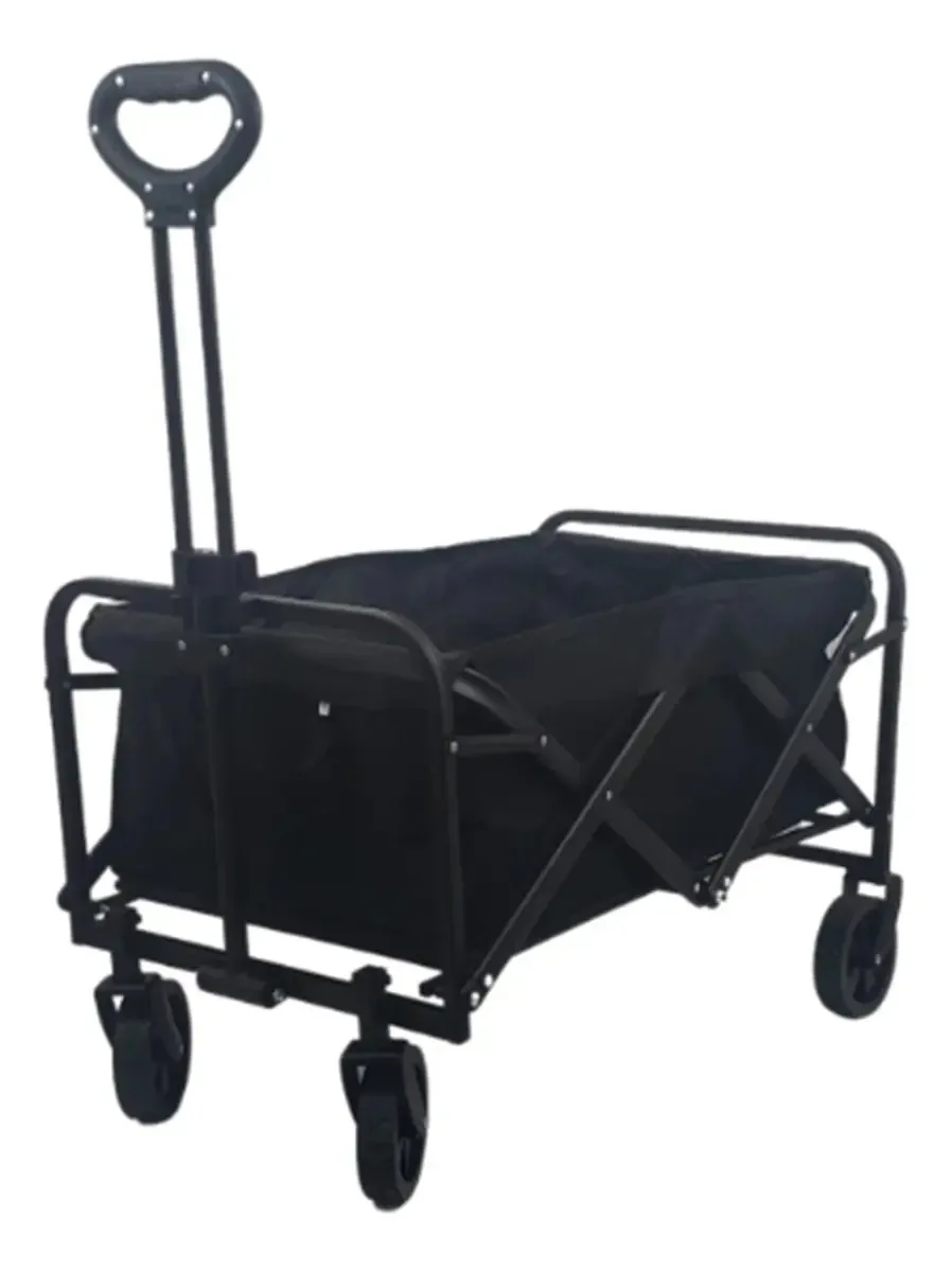 Carrinho Praia Camping Dobrável Wagon Cesta Até 80kg Carga