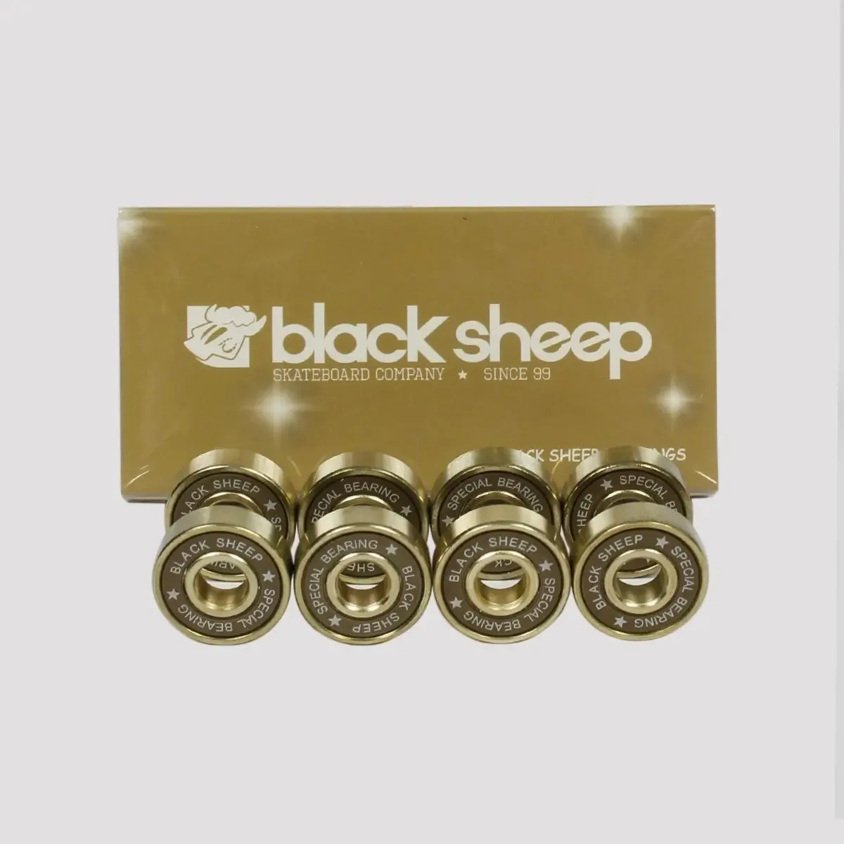 Rolamento Black Sheep Gold 8 Unidades Para Skate Longboard Patins