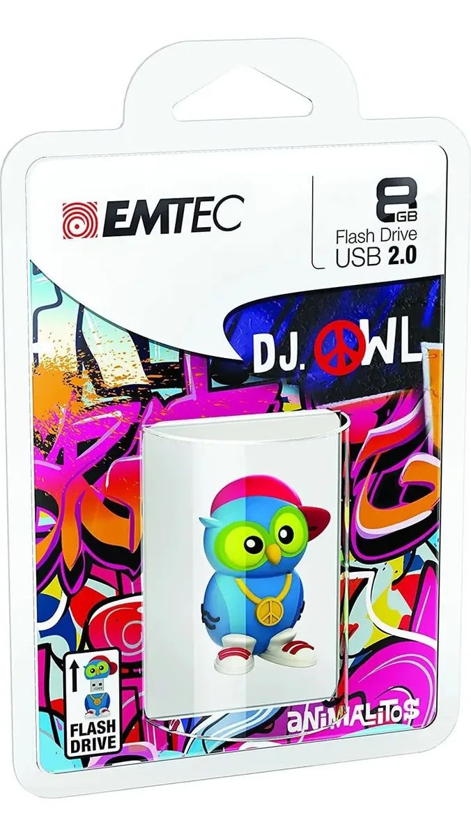 Unidade flash USB 2.0 Emtec Animal Dj 8Gb