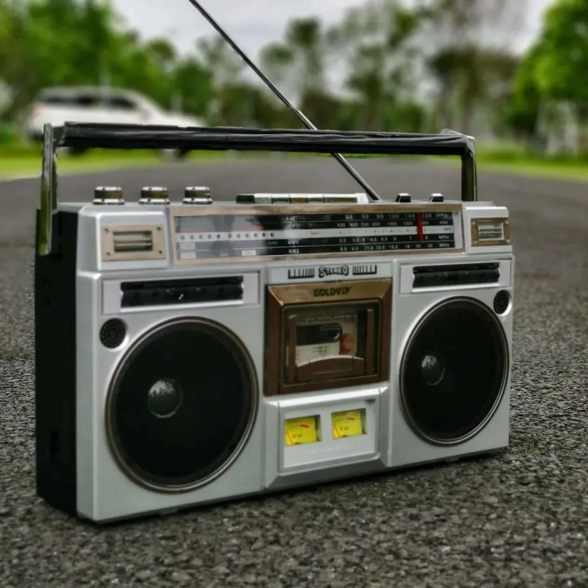 Leitor de rádio cassete Stmkb, gravador retrô portátil de alta fidelidade, conversão de fita para USB/SD, estilo retrô clássico dos anos 80, streaming sem fio, reprodutor Bluetooth