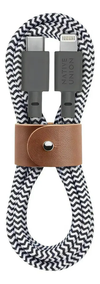 Esteira de cabos USB-c A Lightning 1,2 M - Zebra