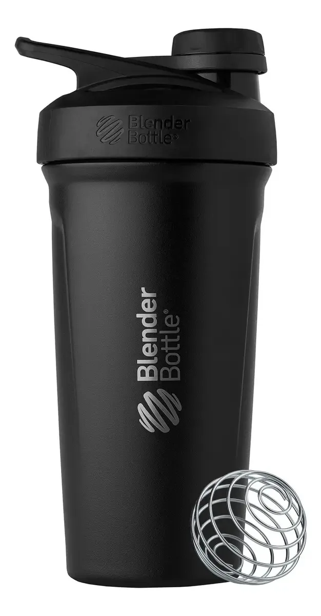 Copo agitador com tampa giratória 710 ml, cor preta