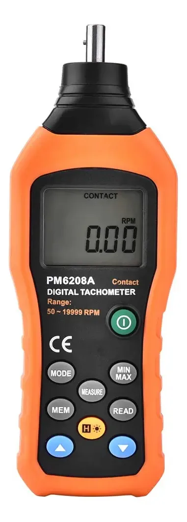 Tacômetro fotográfico compacto portátil do tipo contato digital OUMEFAR e conta-tacômetro Testador de indicador de velocidade do motor (sem baterias incluídas)