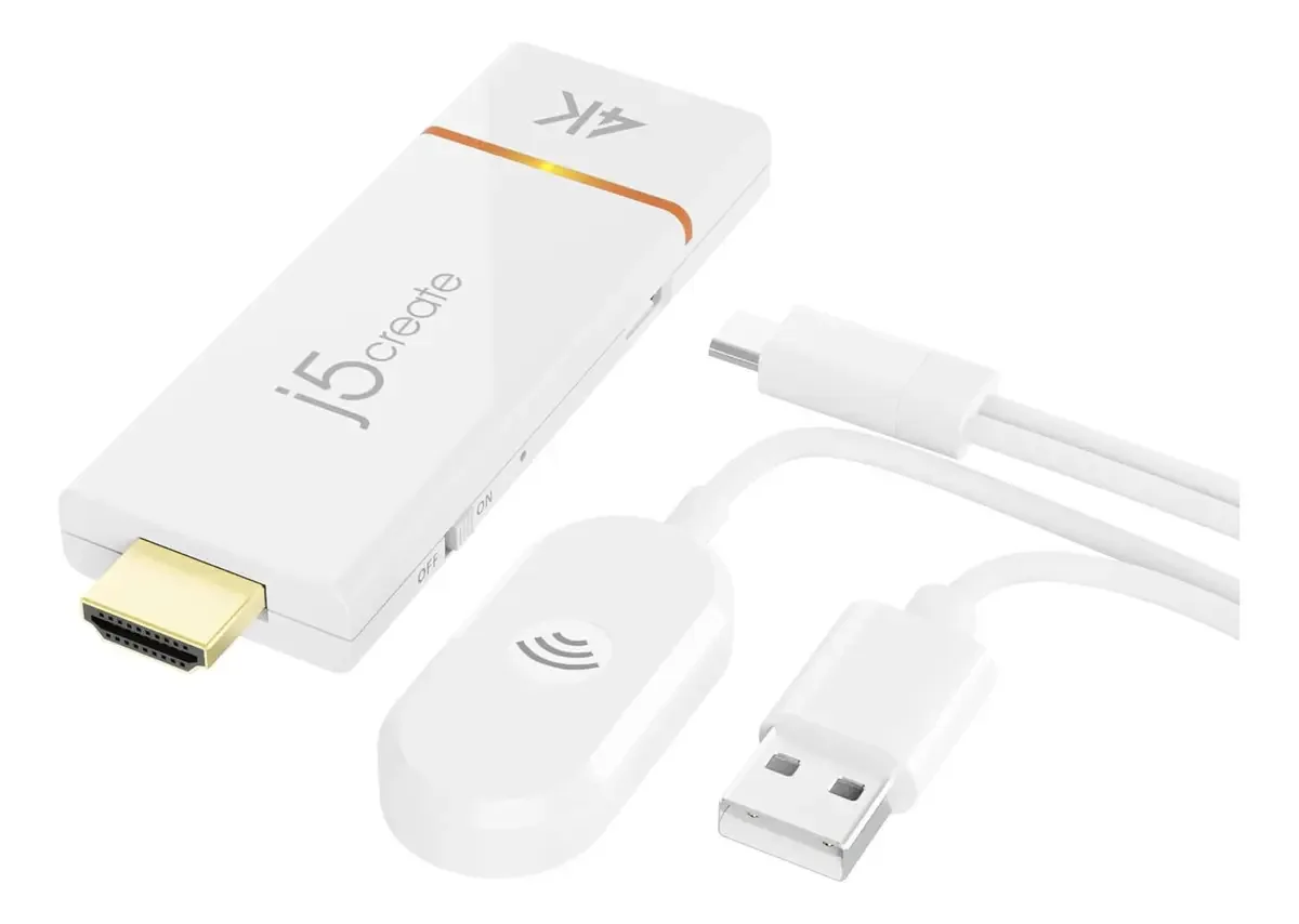 Adaptador de transmissão de tela sem fio J5create Screencast 4k