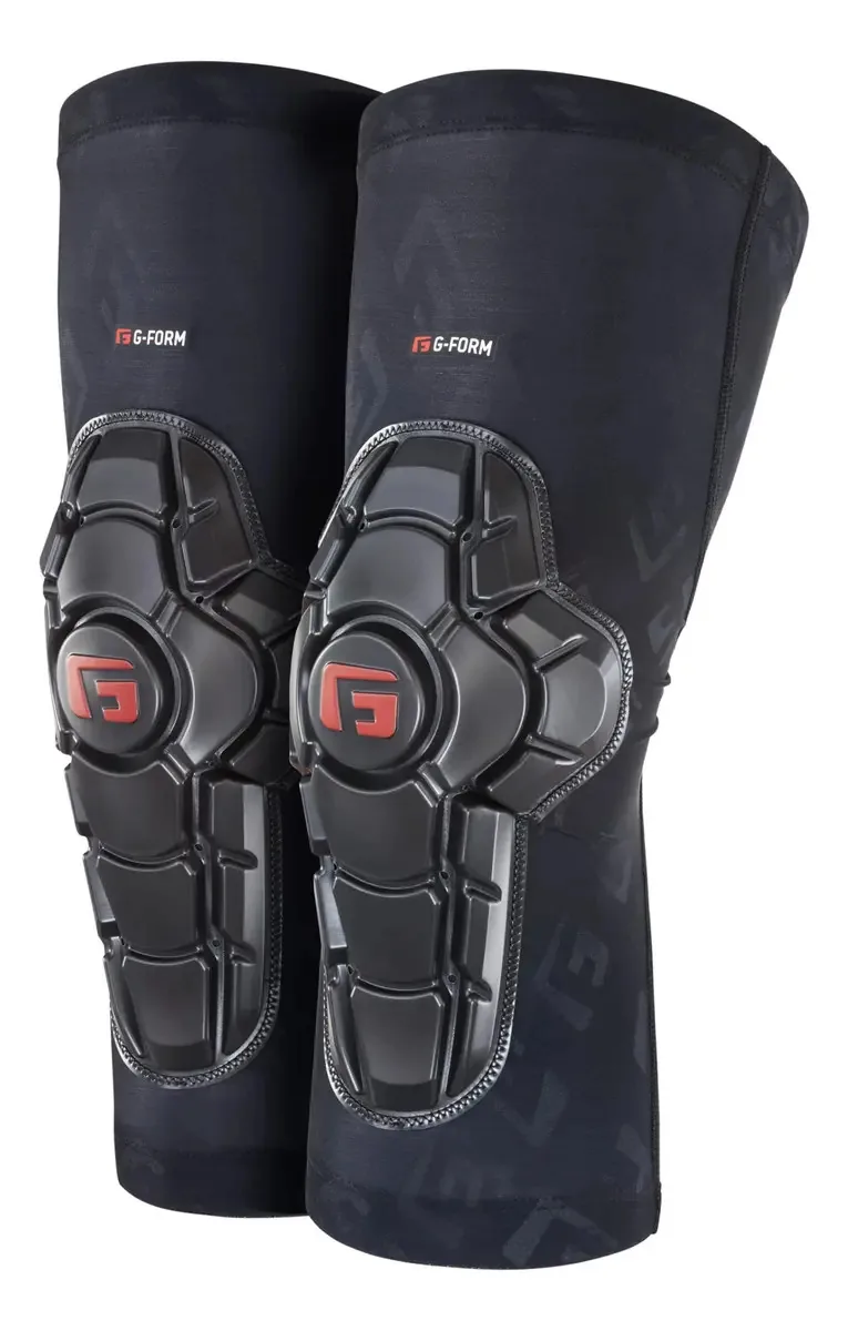 G-form Youth Pro-x2 - Joelheiras de Mountain Bike,. Cor Preto (logotipo preto)