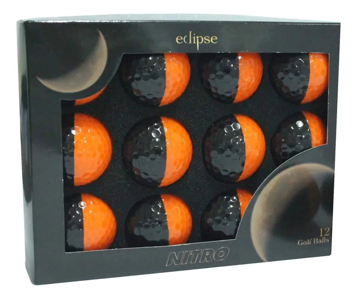 Nitro Eclipse - Bolas de golfe, pretas/tangerina