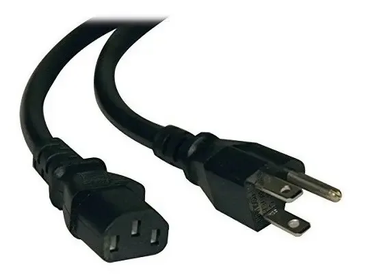 Cabo de alimentação ou alimentação para PC ou monitor e outros 1,2 mts, cor preta