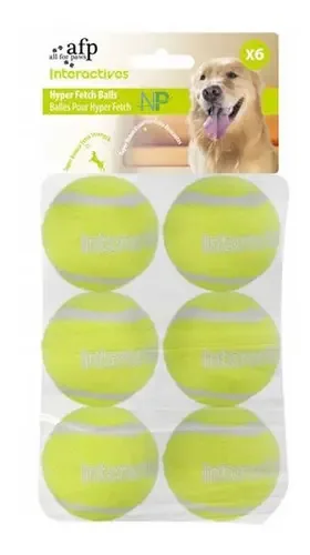 Brinquedo Afp P Caes Interactive Hyper Fetch Tennis Balls Pack 6