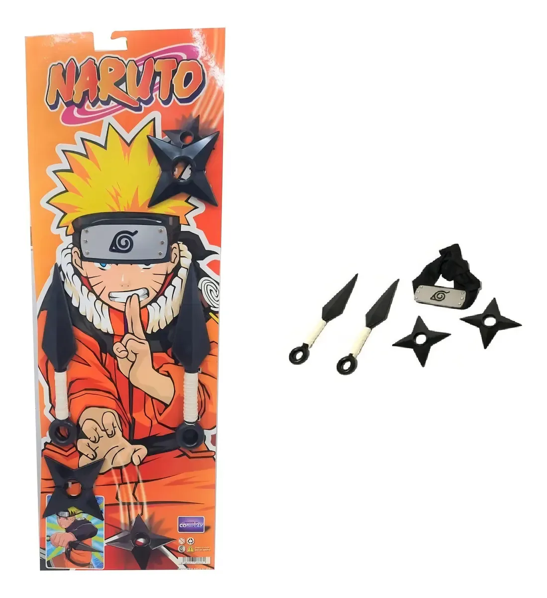 Conjunto de 2 estrelas e bandana Naruto Shippuden 2 Kunai Jeg 8131