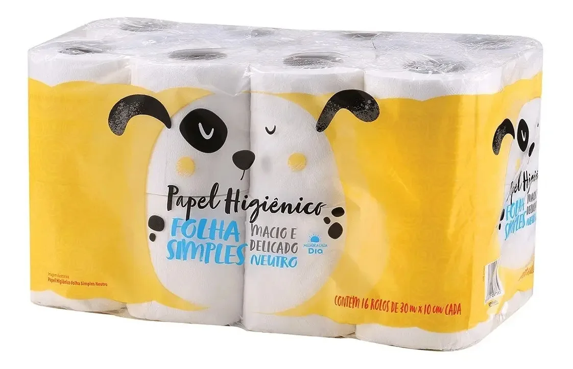 Papel Higiênico Com Folha Simples Dia 16un