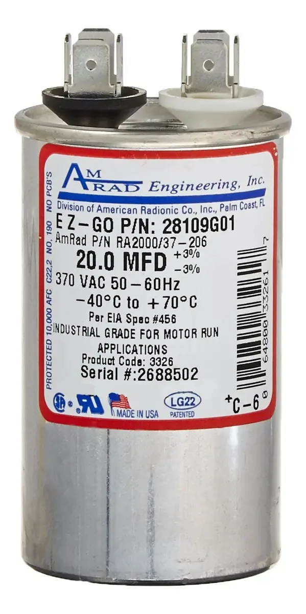 Ezgo Capacitor 20mfd/370vac Powerwise