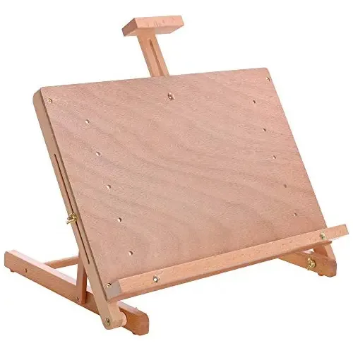 Cavalete de mesa de madeira ajustável para artistas