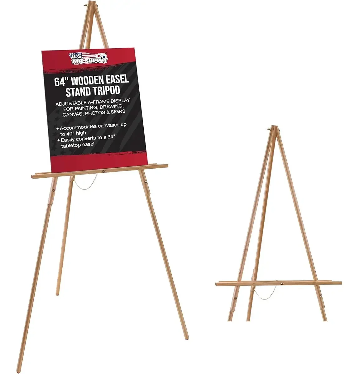 Tripé de madeira Us Art Supply Torrey 64