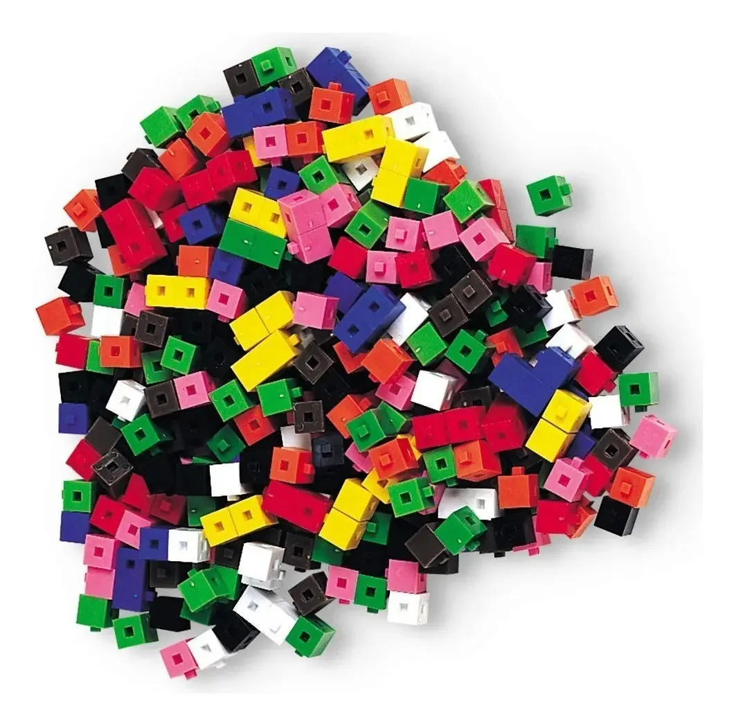 Cubos Plásticos Conectáveis Para Matemática Conjunto De 1000