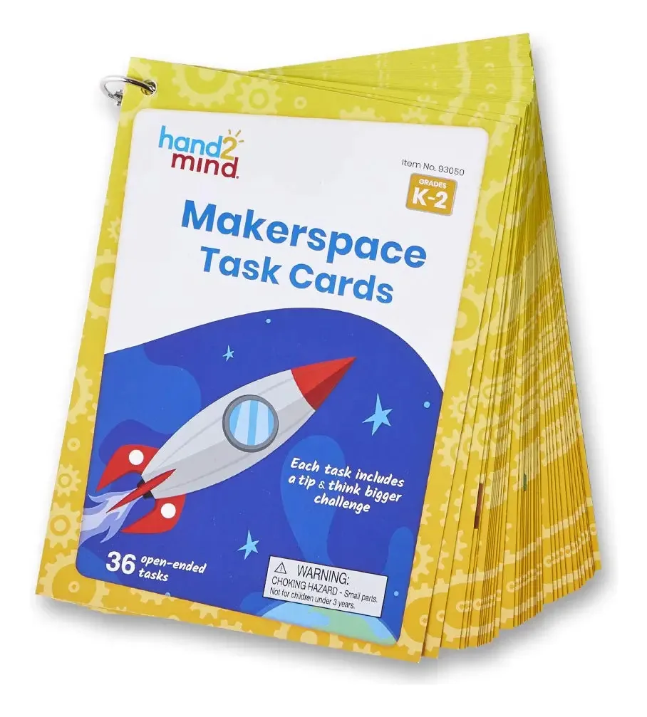 Cartões de aprendizagem Stem Hand2mind Makerspace Task Kids