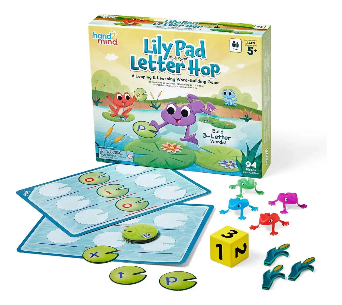 Hand2mind Lily Pad Letter Hop, Jogos De Palavras Cvc, Jogos