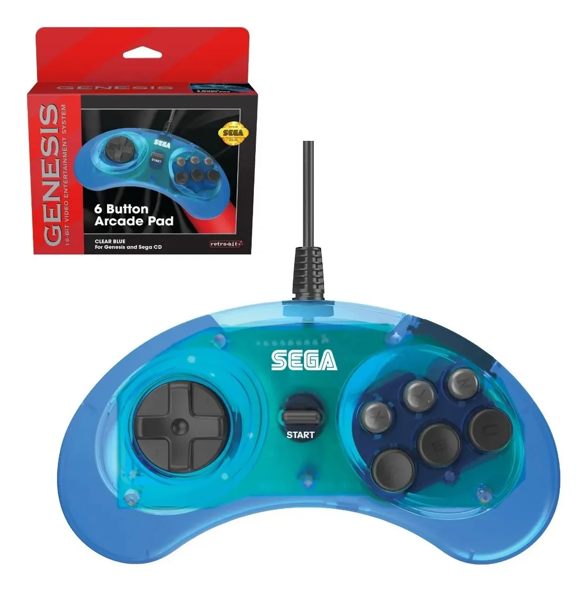 Controle Retrobit Sega Mega Drive Genesis Oficial Licenciado